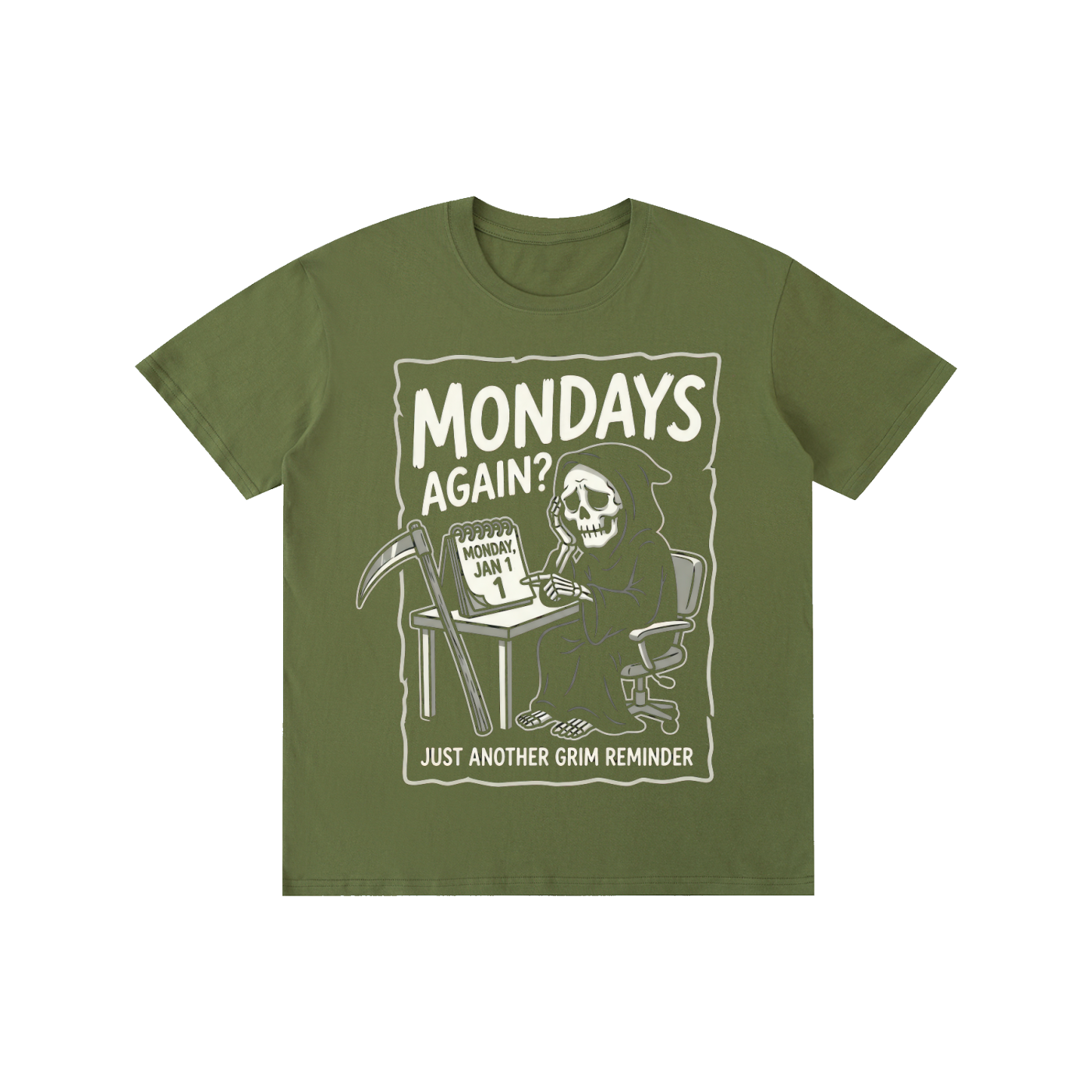 Mondays Again Grim Reaper Graphic Tee