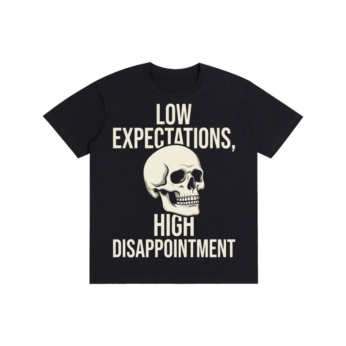 Low Expectations, High Disappointment Skeleton Tee