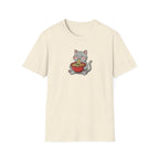Kawaii Ramen Cat Unisex T-Shirt – Cute Japanese Noodle Graphic Tee