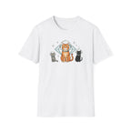 Retro Astronaut Cats Unisex T-Shirt - Vintage Space Cat Graphic Tee