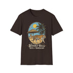 Vintage Sunset Beach Tiger Graphic T-Shirt - Beverly Hills Hotel Style