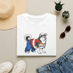 Funny Hip Hop Malamute Graphic T-Shirt | 90s Streetwear Dog Unisex Tee