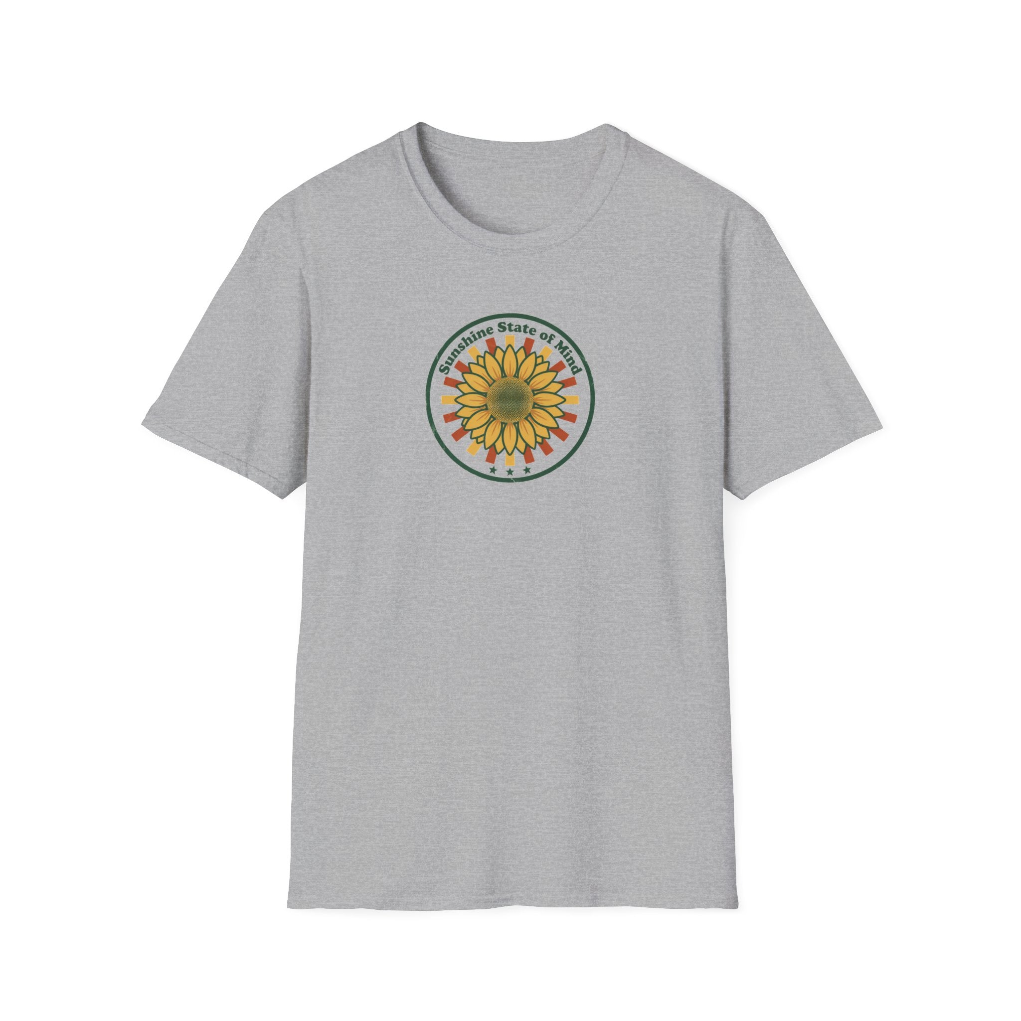Retro Sunflower Sunshine State of Mind T-Shirt | Vintage Summer Unisex Graphic Tee