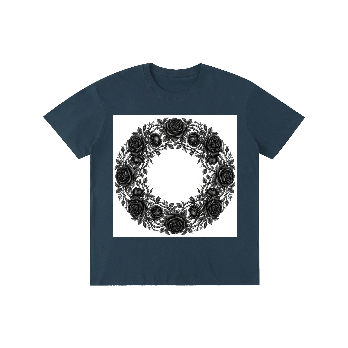 Black Rose Wreath Graphic Tee
