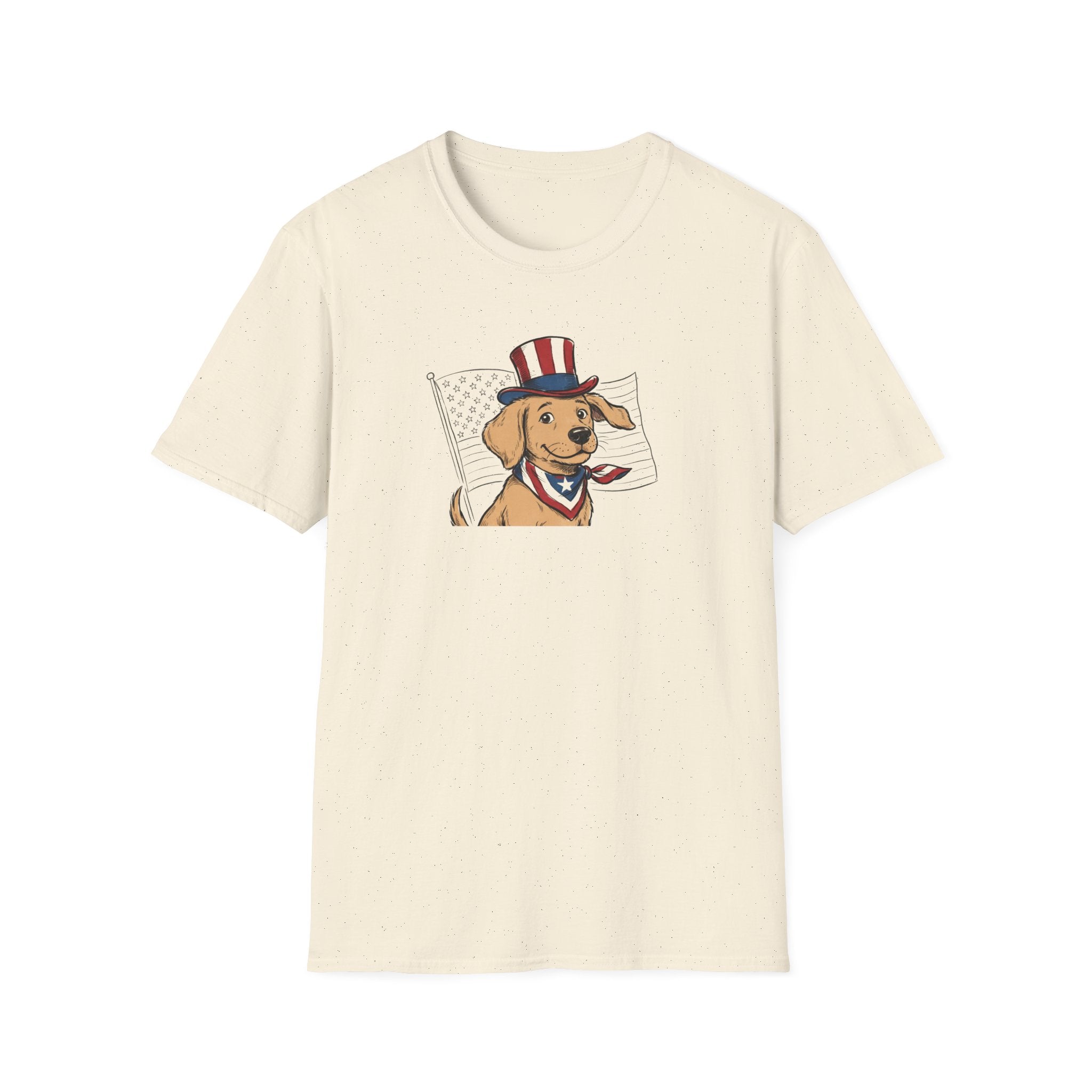 Patriotic Golden Retriever 4th of July Unisex T-Shirt - Uncle Sam Dog Graphic Tee