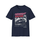Midnight Racing T-shirt with street race car graphic and Japanese text design