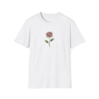 Minimalist Rose Unisex T-Shirt – Simple Floral Graphic Tee