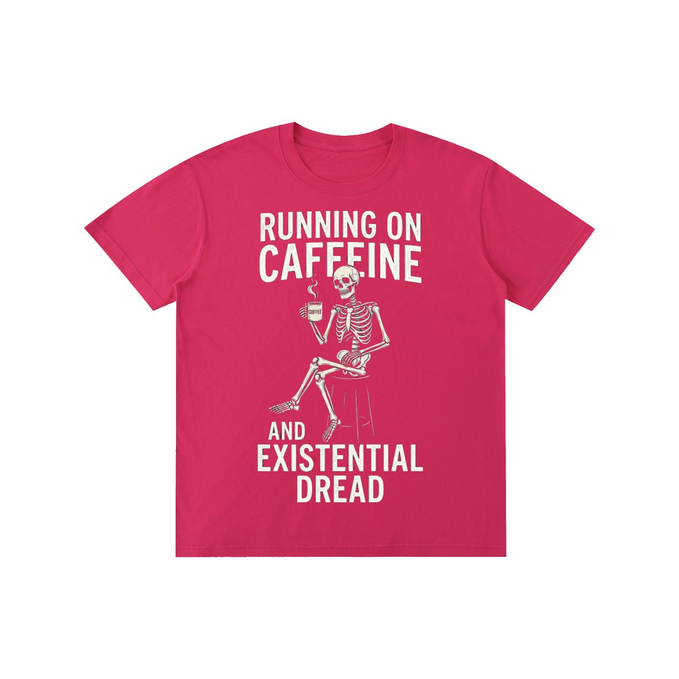 Running On Caffeine Skeleton Graphic Tee