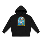 Stay Positive Shark Graphic Oversized Hoodie
