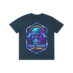 Neon Cyber Skull "Dead Inside But Vibing" Graphic Tee t-shirt