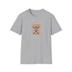 Cute Doodle Dog Drinking Iced Coffee Unisex T-Shirt