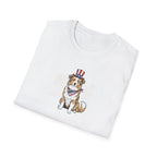 Patriotic Australian Shepherd Unisex T-Shirt | USA Flag Dog Graphic Tee