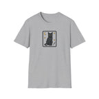 Mystical Black Cat Tarot Card Unisex T-Shirt | Gothic Moon and Dagger Graphic Tee