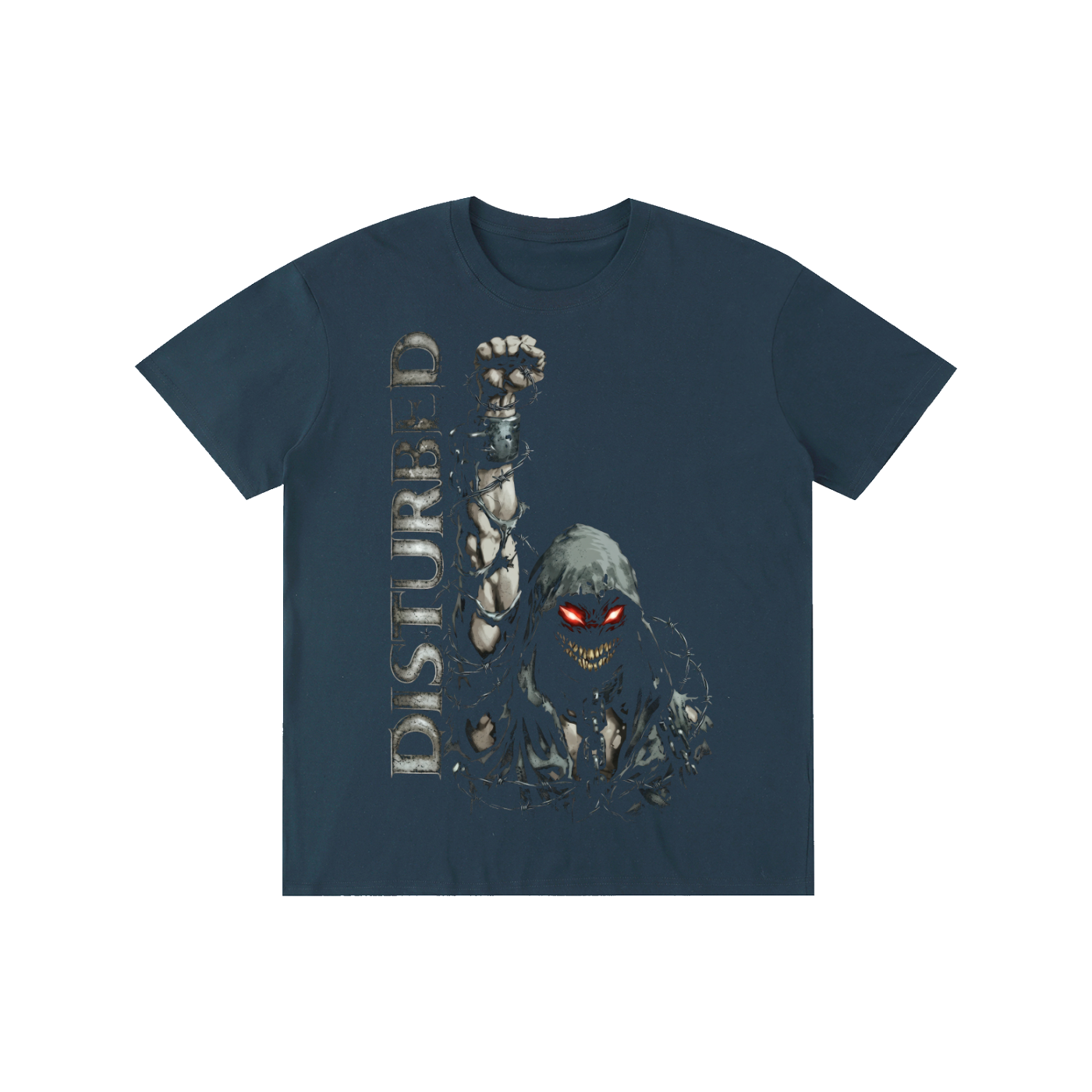 Disturbed Hooded Figure Graphic Tee