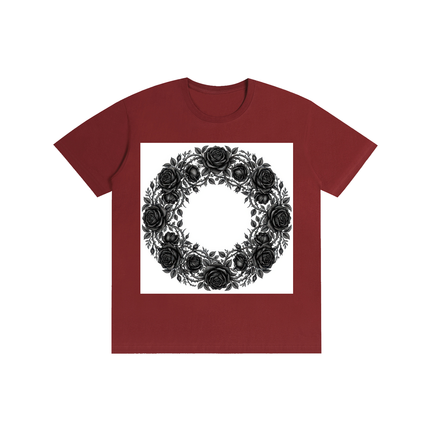 Black Rose Wreath Graphic Tee