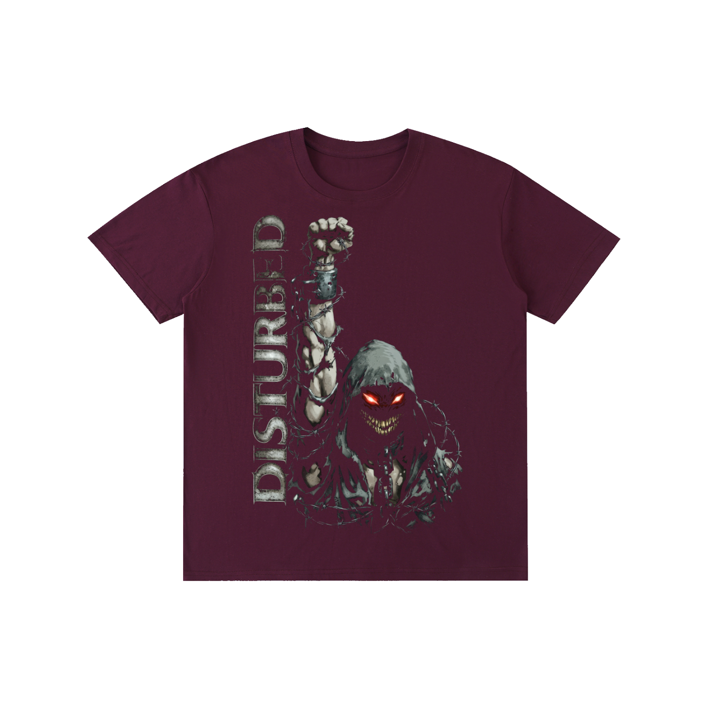 Disturbed Hooded Figure Graphic Tee