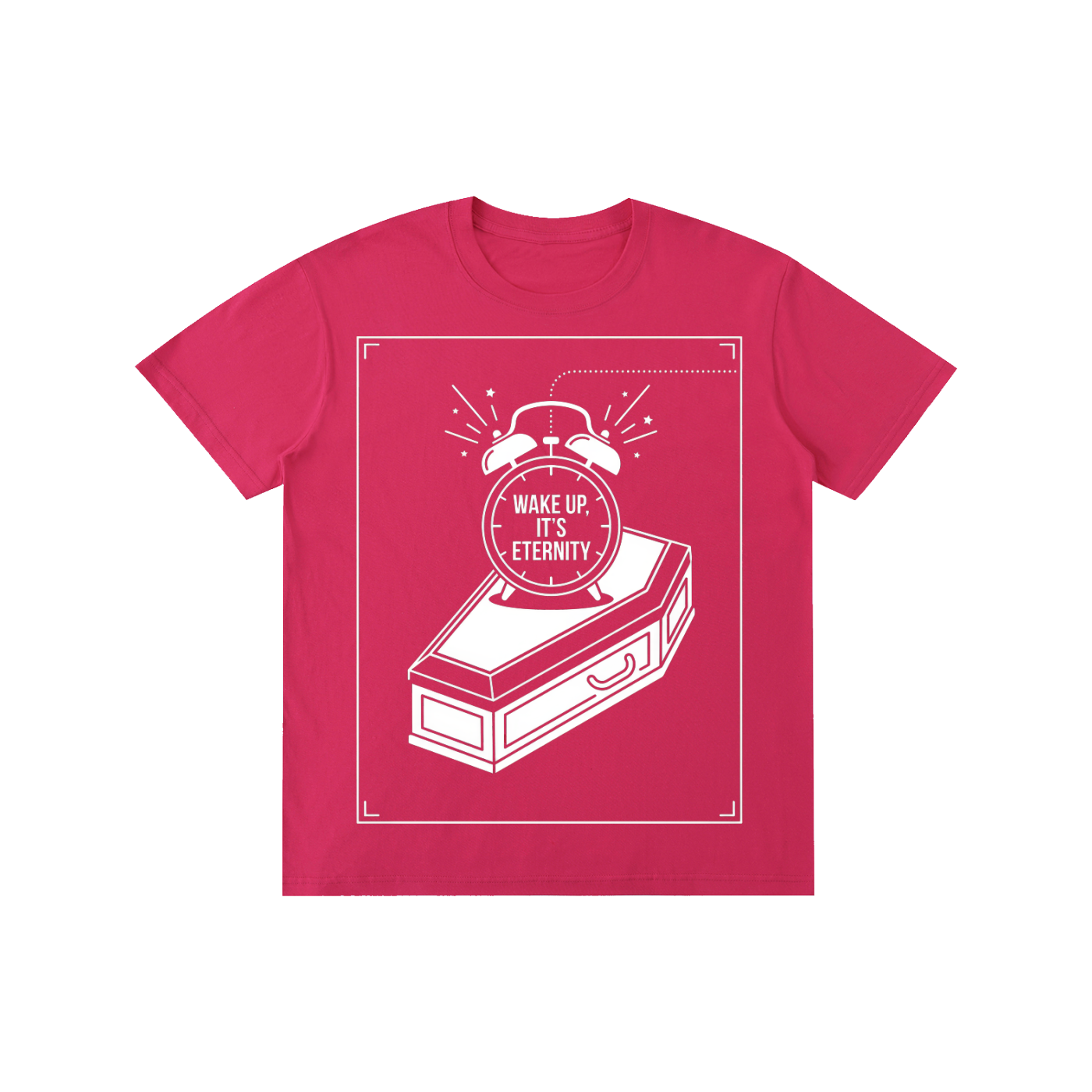 "Wake Up, It's Eternity" Coffin Minimalist Tee