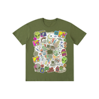 90s Retro Sticker Collage Graphic Tee