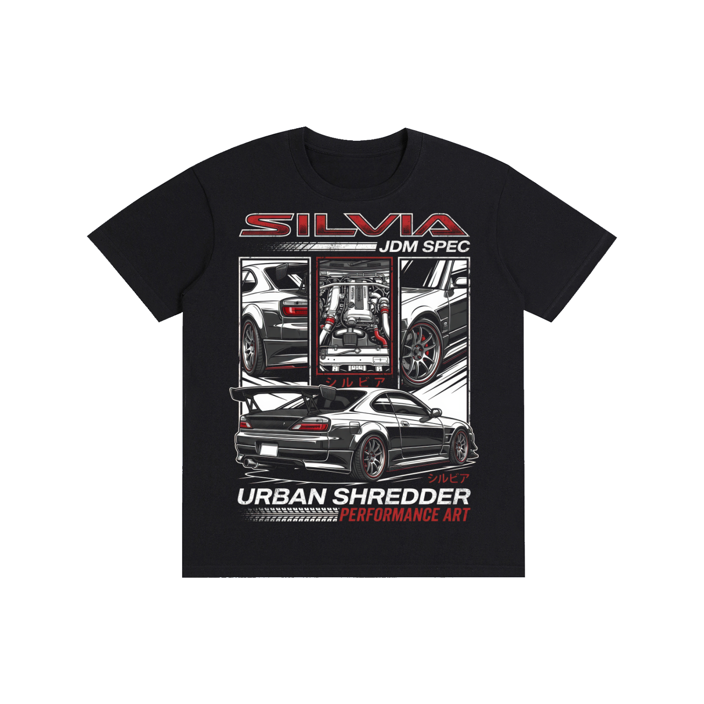 Nissan Silvia S15 "Urban Shredder" JDM Graphic Unisex T-Shirt – Streetwear Drift Tee