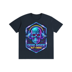 Neon Cyber Skull "Dead Inside But Vibing" Graphic Tee t-shirt