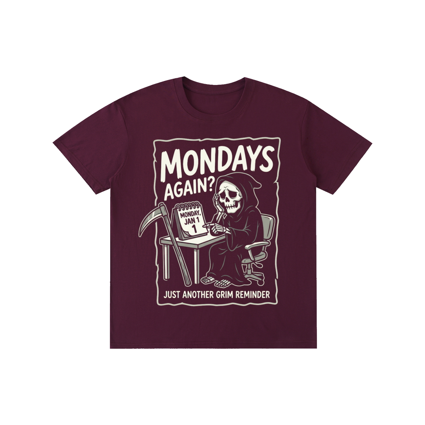 Mondays Again Grim Reaper Graphic Tee