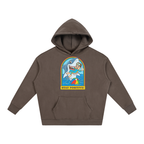 Stay Positive Shark Graphic Oversized Hoodie