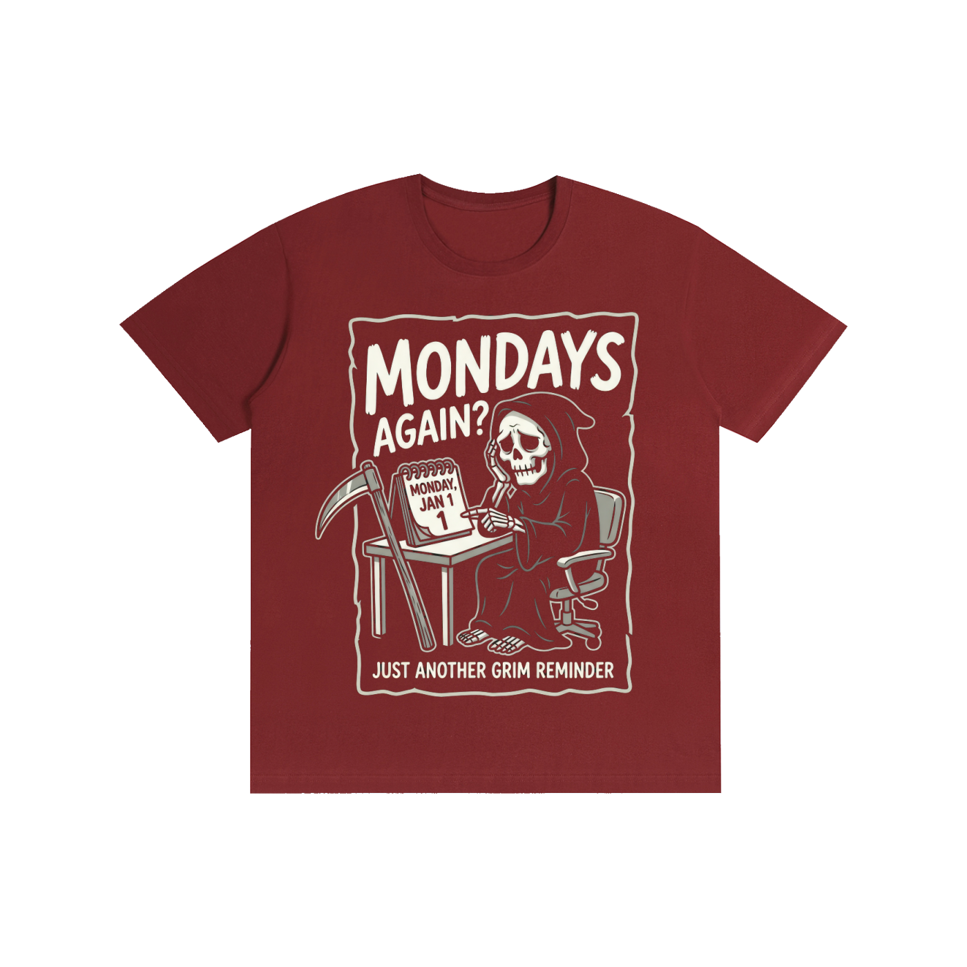 Mondays Again Grim Reaper Graphic Tee