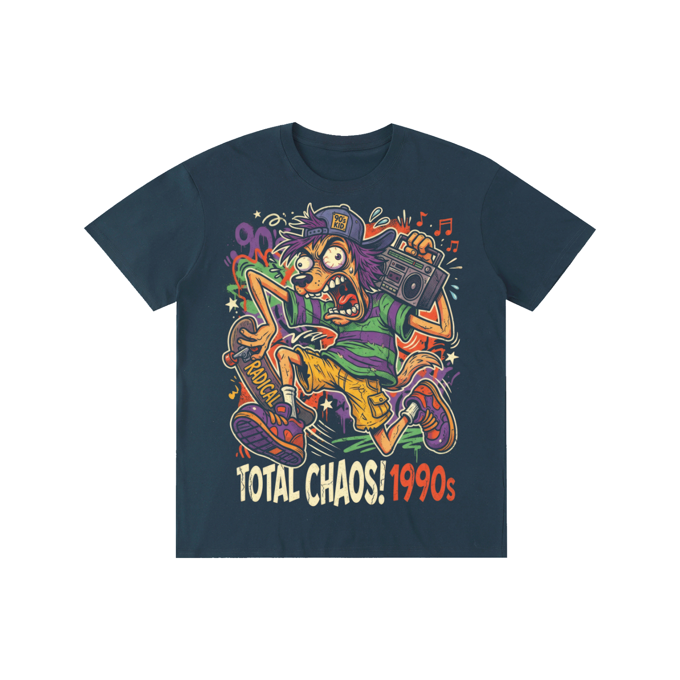 Total Chaos 1990s Skate Graphic Tee