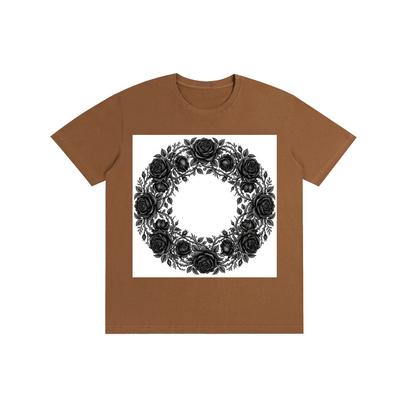 Black Rose Wreath Graphic Tee