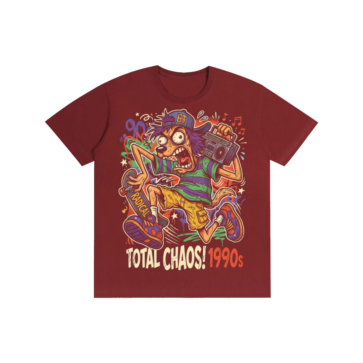 Total Chaos 1990s Skate Graphic Tee