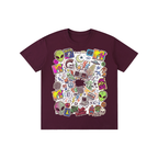 90s Retro Sticker Collage Graphic Tee