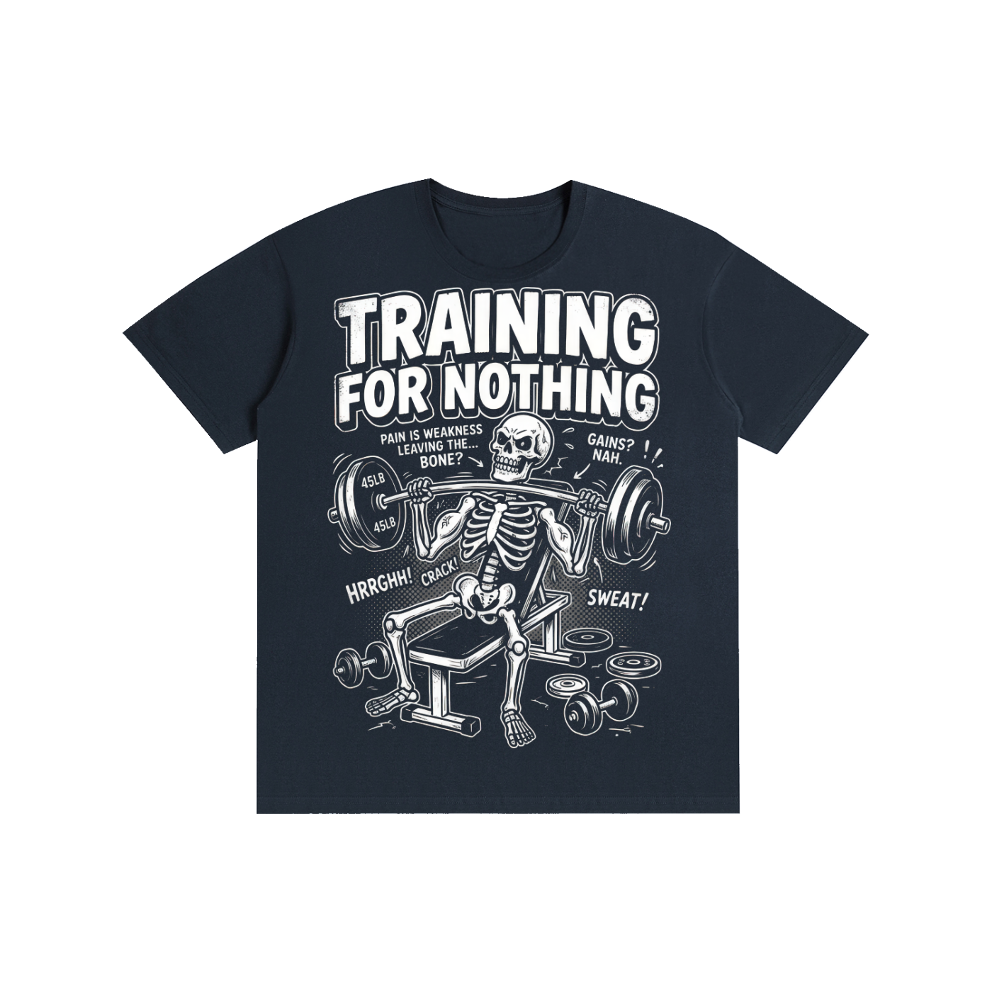 Training For Nothing Gym Skeleton Tee