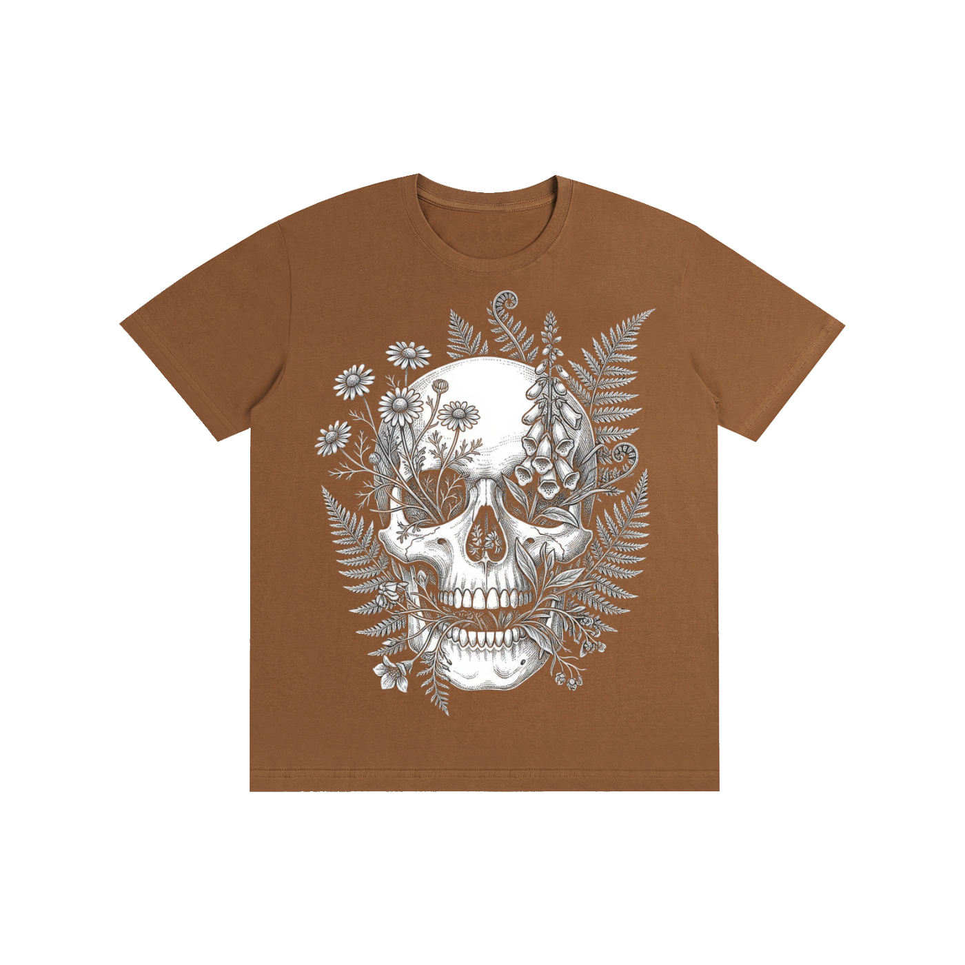 Floral Skull Anatomy Graphic Tee
